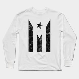 Bandera Negra de Puerto Rico Resiste Boricua Puerto Rican Black Flag Long Sleeve T-Shirt